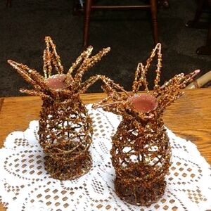 Beaded candle  holders